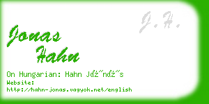 jonas hahn business card